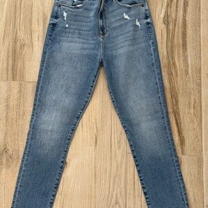 Abercrombie & Fitch Blue Distressed Skinny Jeans